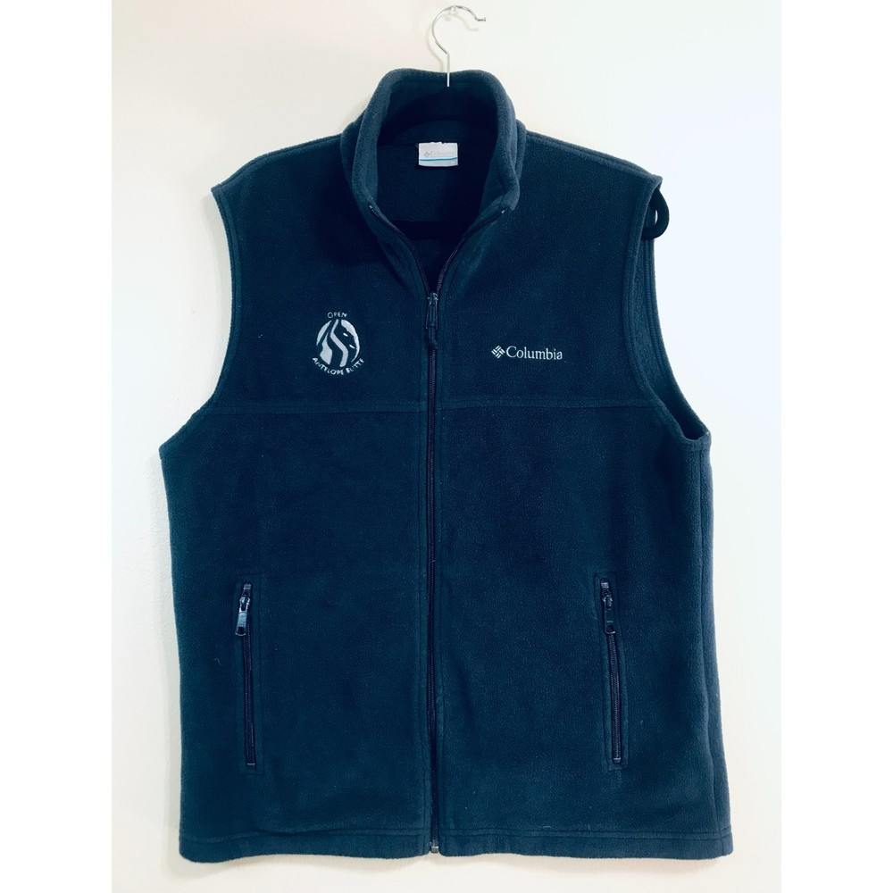 Men's Columbia Fleece Full Zip Vest Antelope Butte Open, Size M